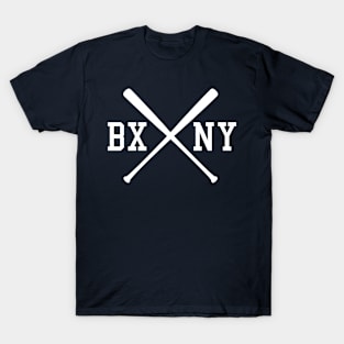 New York 'The Bronx' Pinstripe Baseball Script Fan T-Shirt T-Shirt